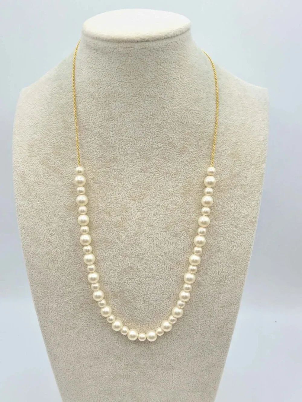 J Crew Gold Tone Pearl Necklace NWOT
